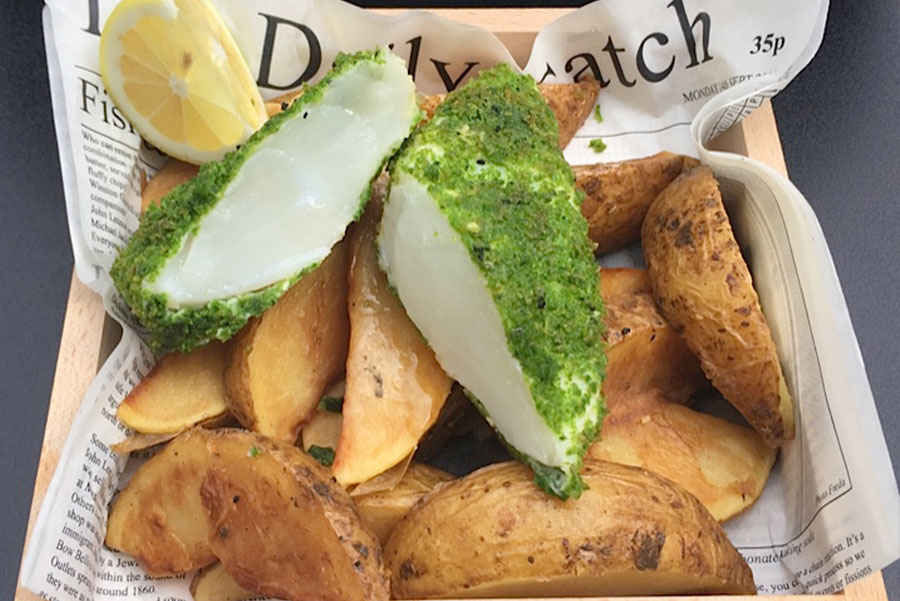 Matcha and spirulina tempura