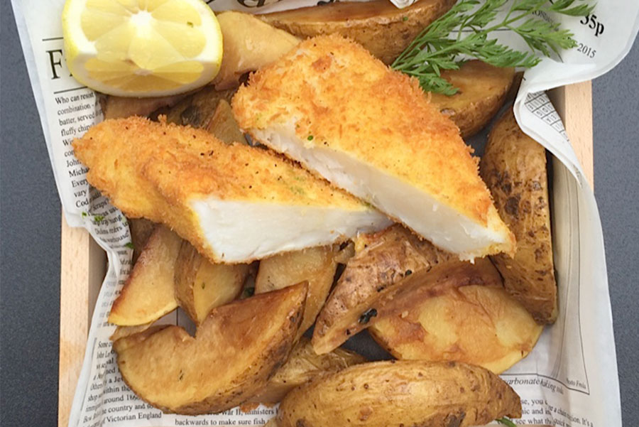 Traditional fish and chips